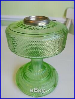 Vintage B105 Aladdin Colonial Green Hobnail Lamp Font only No Chips or Cracks