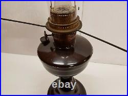 Vintage Bakelite Super Aladdin Pedestal Oil Lamp with Chimney Banquet Kerosene