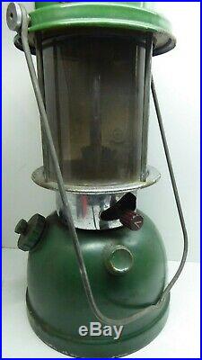 Vintage Bialaddin Model 300x Lantern Pressure Lamp Aladdin Green Enamel Kero Oil