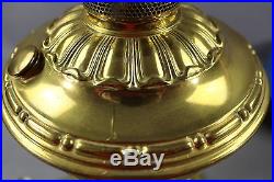 Vintage Brass Aladdin #7 Electrified Brass Lamp withi Satin Finish and White Shade