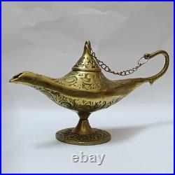 Vintage Brass Aladdin Lamp Handmade Middle Eastern Decor Collectible Gift