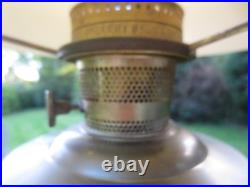 Vintage Brass Aladdin No 23 Oil Lamp With Chimney & Original Glass Shade
