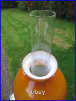 Vintage Brass Aladdin No 23 Oil Lamp With Chimney & Original Glass Shade