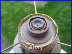 Vintage Brass Aladdin No 23 Oil Lamp With Chimney & Original Glass Shade