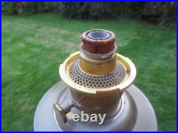Vintage Brass Aladdin No 23 Oil Lamp With Chimney & Original Glass Shade