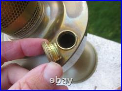 Vintage Brass Aladdin No 23 Oil Lamp With Chimney & Original Glass Shade