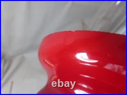 Vintage Brass Aladdin No 23 Oil Lamp With Chimney & Red Glass Shade