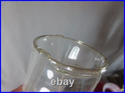 Vintage Brass Aladdin No 23 Oil Lamp With Chimney & Red Glass Shade