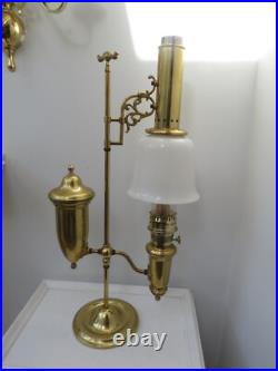 Vintage Brass Aladdin Student Lamp Model 23 with Paper work