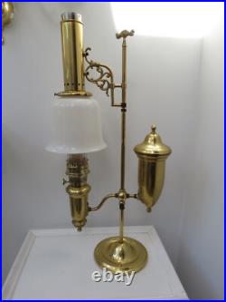 Vintage Brass Aladdin Student Lamp Model 23 with Paper work