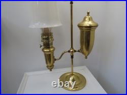 Vintage Brass Aladdin Student Lamp Model 23 with Paper work