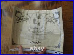 Vintage Brass Aladdin Student Lamp Model 23 with Paper work