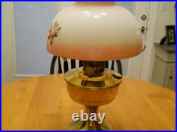 Vintage Brass Model 23 Aladdin Paraffin Kerosene Oil Lamp with Shade & Chimney