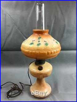 Vintage COLEMAN KERO LITE MANTLE LAMP Model 160 w Shade & Aladdin Chimney