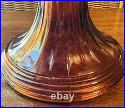 Vintage Classic ALADDIN MODEL C Amber Glass Lincoln Drape Oil Lamp #23 Burner