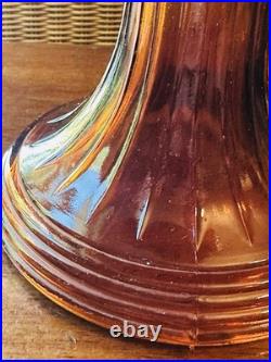 Vintage Classic ALADDIN MODEL C Amber Glass Lincoln Drape Oil Lamp #23 Burner