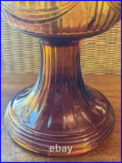 Vintage Classic ALADDIN MODEL C Amber Glass Lincoln Drape Oil Lamp #23 Burner