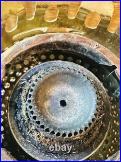 Vintage Classic ALADDIN MODEL C Amber Glass Lincoln Drape Oil Lamp #23 Burner