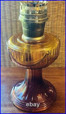Vintage Classic ALADDIN MODEL C Amber Glass Lincoln Drape Oil Lamp #23 Burner Vintage Classic ALADDIN MODEL C Amber Glass Lincoln Drape Oil Lamp #23 Burner