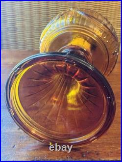Vintage Classic ALADDIN MODEL C Amber Glass Lincoln Drape Oil Lamp #23 Burner