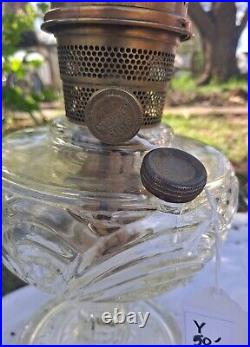 Vintage Clear ALADDIN B53 Washington Drape Nu-Type Model B Burner Oil Lamp