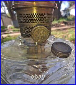 Vintage Clear ALADDIN B53 Washington Drape Nu-Type Model B Burner Oil Lamp