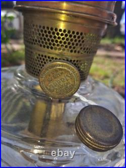 Vintage Clear ALADDIN B53 Washington Drape Nu-Type Model B Burner Oil Lamp