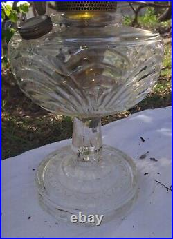 Vintage Clear ALADDIN B53 Washington Drape Nu-Type Model B Burner Oil Lamp