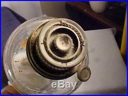 Vintage Clear Glass ALADDIN Oil LAMP Nu-Type MODEL B withCHIMNEY & FLY SHIELD
