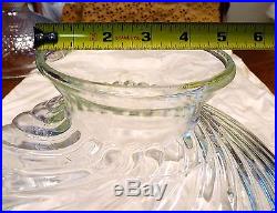 Vintage Clear Glass Swirl Oil Kerosene Lamp Shade fits Aladdin 10 Shade Ring