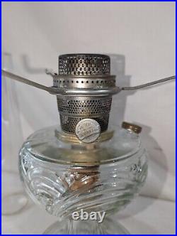 Vintage Clear Washington Drape Aladdin Oil Lamp Nu Type Model B