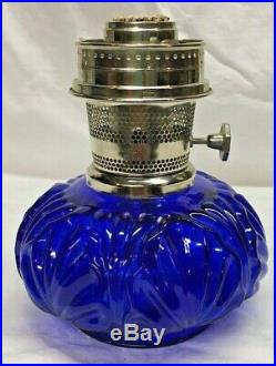 Vintage Cobalt Blue Genie 2 Aladdin Kerosene Lamp Number 23 Never Used