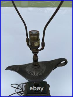 Vintage Frederick Cooper Metal Lamp Regency Column Alladin Kerosene Oil Lamp