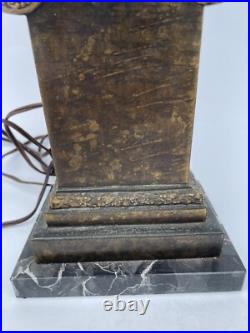 Vintage Frederick Cooper Metal Lamp Regency Column Alladin Kerosene Oil Lamp