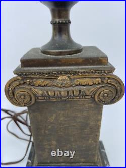 Vintage Frederick Cooper Metal Lamp Regency Column Alladin Kerosene Oil Lamp