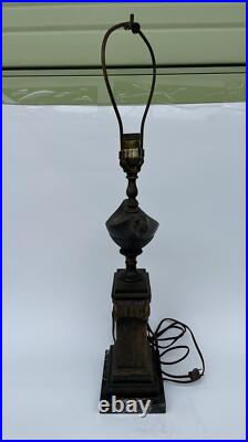 Vintage Frederick Cooper Metal Lamp Regency Column Alladin Kerosene Oil Lamp