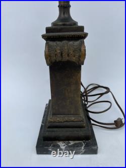 Vintage Frederick Cooper Metal Lamp Regency Column Alladin Kerosene Oil Lamp