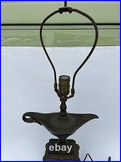 Vintage Frederick Cooper Metal Lamp Regency Column Alladin Kerosene Oil Lamp