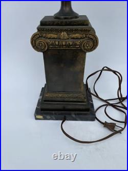 Vintage Frederick Cooper Metal Lamp Regency Column Alladin Kerosene Oil Lamp