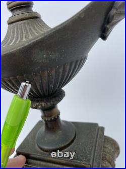 Vintage Frederick Cooper Metal Lamp Regency Column Alladin Kerosene Oil Lamp