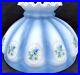 Vintage GWTW 10 Fitter Blue Floral Hurricane Oil Or Electric Glass Lamp Shade