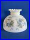 Vintage GWTW 10 Fitter Blue Floral Oil Or Electric Glass Dome Lamp Shade