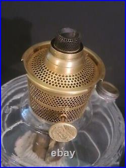 Vintage Genuine Aladdin Kerosene Oil Lamp 24 Nu-Type Model B Clear