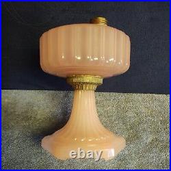 Vintage Genuine Aladdin Rose Moonstone Corinthian Pink Oil Lamp Base