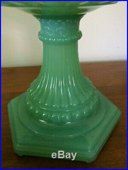 Vintage Green Moonstone Aladdin Lamp Model B-115 with Shade