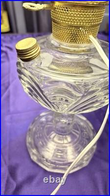 Vintage Hurricane Lamp Aladdin Washington Drape Electric Oil Parlor Uranium B-53