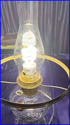 Vintage Hurricane Lamp Aladdin Washington Drape Electric Oil Parlor Uranium B-53