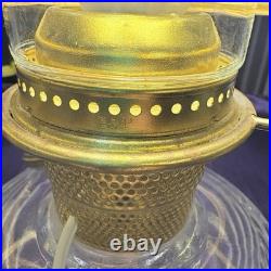 Vintage Hurricane Lamp Aladdin Washington Drape Electric Oil Parlor Uranium B-53