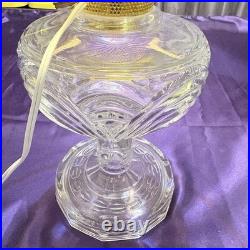 Vintage Hurricane Lamp Aladdin Washington Drape Electric Oil Parlor Uranium B-53