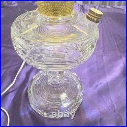 Vintage Hurricane Lamp Aladdin Washington Drape Electric Oil Parlor Uranium B-53